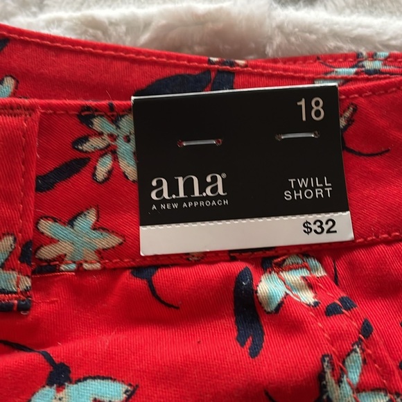 A.n.a floral print twill shorts - Picture 5 of 6